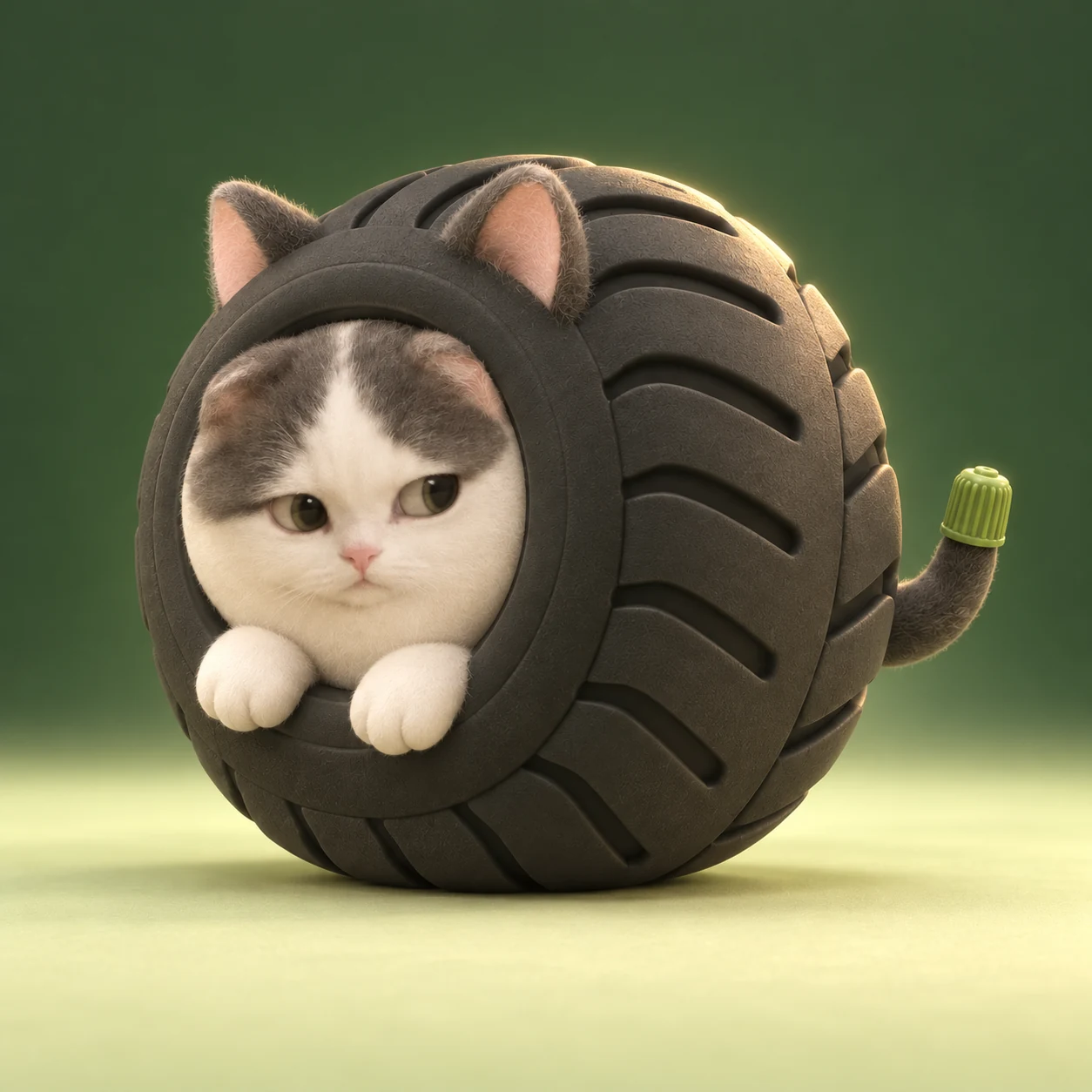 MICHILIN’s gray cat stripes become soft rounded tire tread.