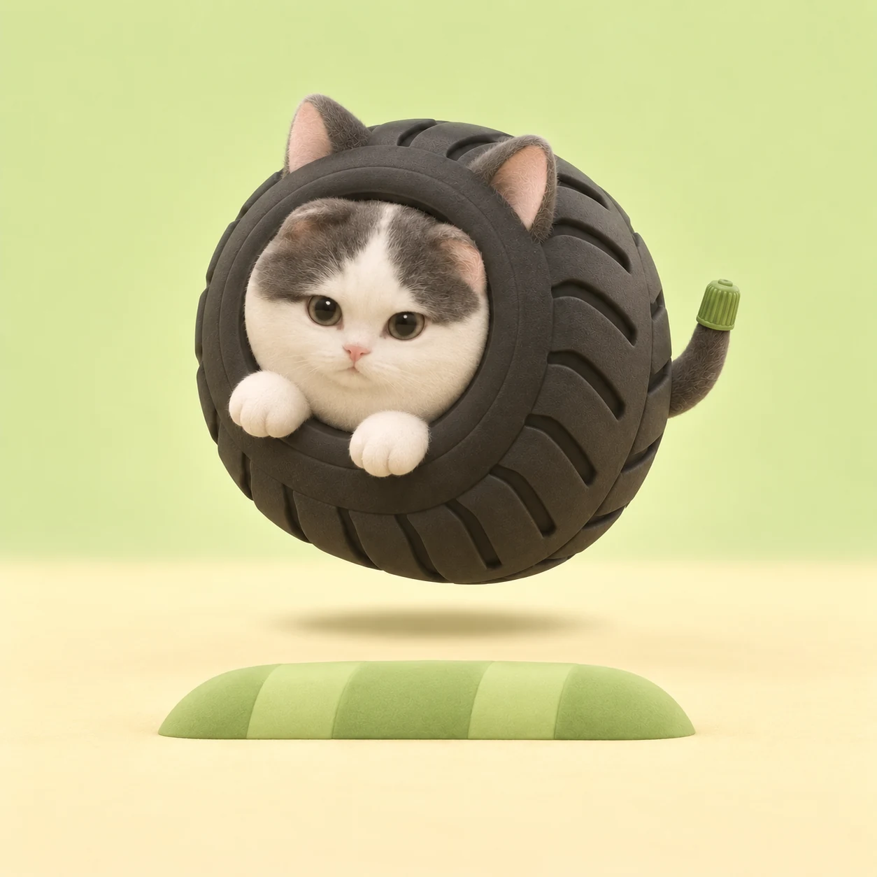 MICHILIN makes a tiny, extremely dramatic bounce over a soft bump.